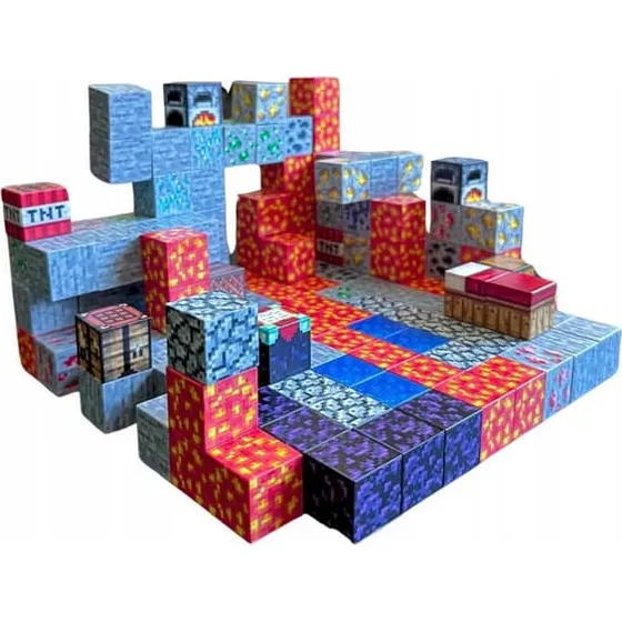 Minecraft Magnetiske Klodser Sæt med 143 dele + figurer