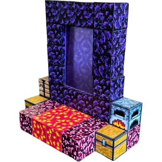 Minecraft Magnetiske Klodser 32 stk. + Figur