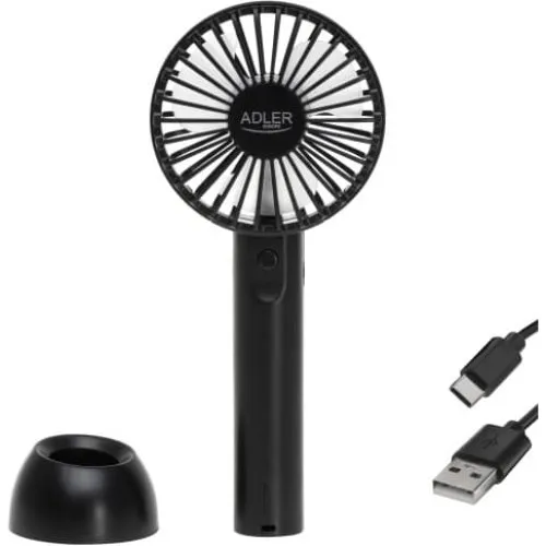 Adler AD 7338 Bærbar USB-ventilator med 3 hastigheder