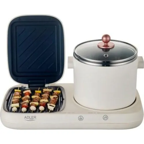 Adler AD6421 2-i-1 Morgenmadsstation - Grill og Kogegryde