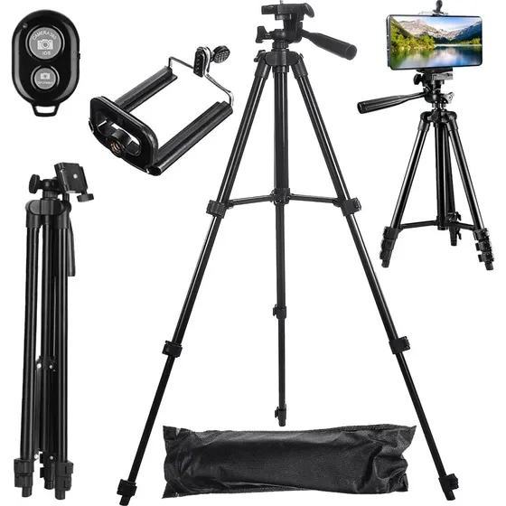 Tripod Pilot 4-in-1 Stativ med Bluetooth til Mobil & Kamera