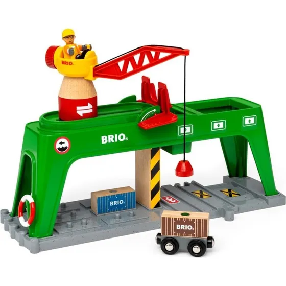 BRIO World Containerkran 33996 – magnetisk løft