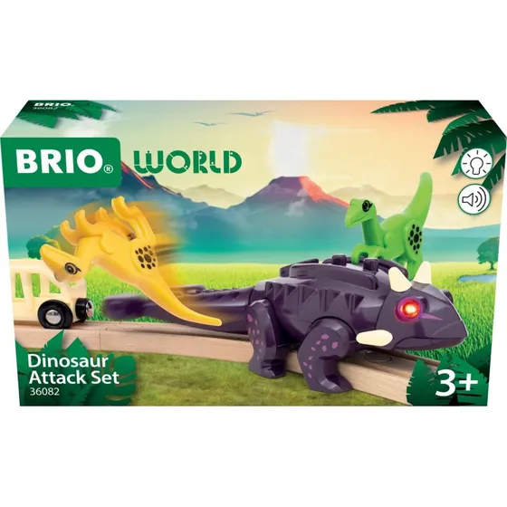 BRIO Dinosaur Attack Legesæt 36082 (4 dele)