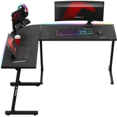 Huzaro Hero 6.0 Gamingbord RGB, 147 cm, Sort Kulfiber