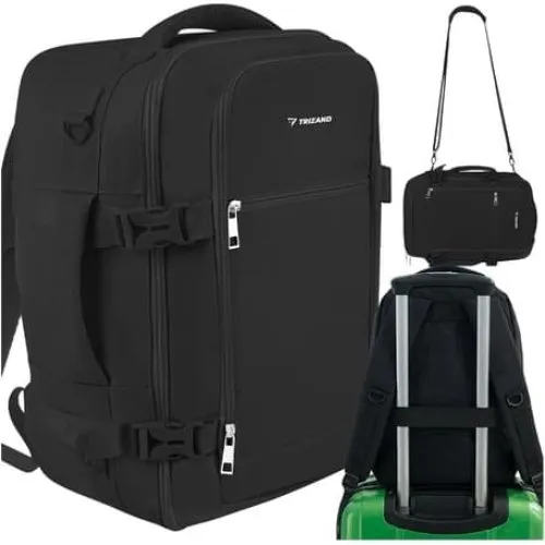 Trizand Travel Backpack - Rejsetaske 40x25x20cm - Sort