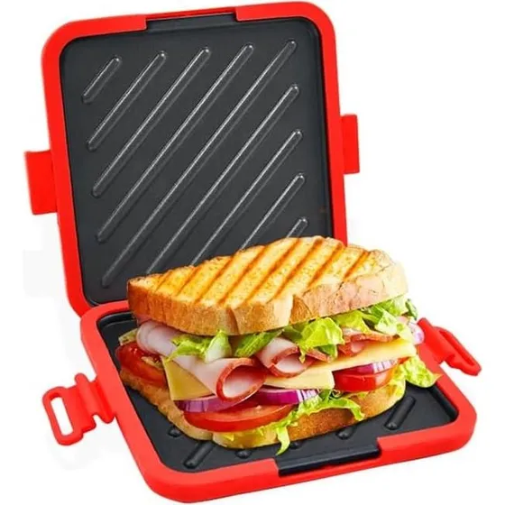 Mikrobølge Toastie Maker - Rød med Heatwave-teknologi