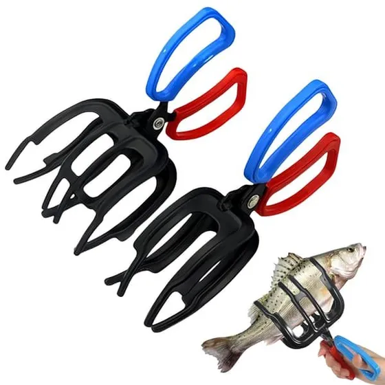 2 stk. Multifunktionelle fiskeklemmer i metal med ABS-greb