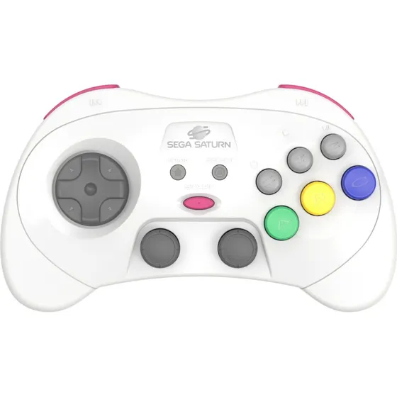 Retro-Bit PRO Sega Saturn trådløs controller - Hvid