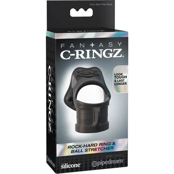 Fantasy CRingz Penisring og Ball Ring - Sort Silikone