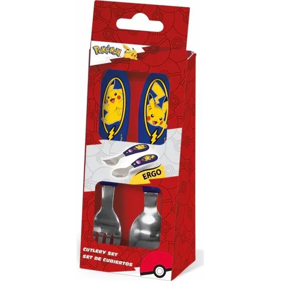 Pokemon Bestik: Ske og gaffel i metal, 14 cm