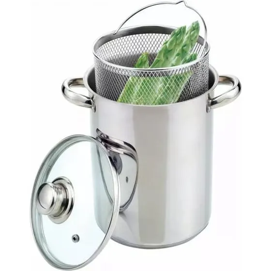 Kinghoff KH-3325 Asparges- og spaghedigryde 4,2L i rustfrit stål