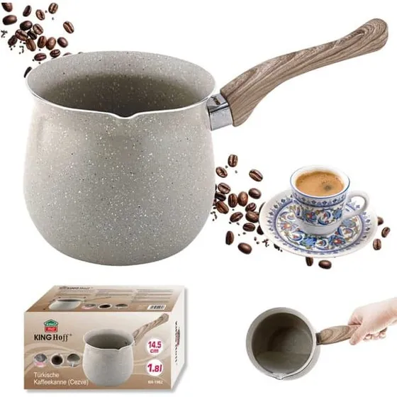 KingHoff KH-1982 Tyrkisk Kaffekande 1,8L med Marmor & Induktion