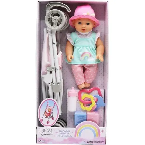 Happy Friend Lotta dukke 30 cm med klapvogn