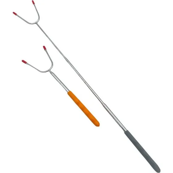 Teleskop-pølgafler i stål, 4 stk. - 115 cm