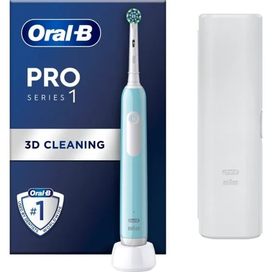 Oral‑B Pro1 Turkis Elektrisk Tandbørste – Travel Edition