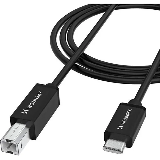 Wozinsky WKDDY1S USB-B til USB-C kabel, 1m, Sort