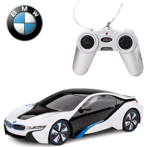 Rastar RC BMW i8 1:24 – Sølv fjernstyret bil