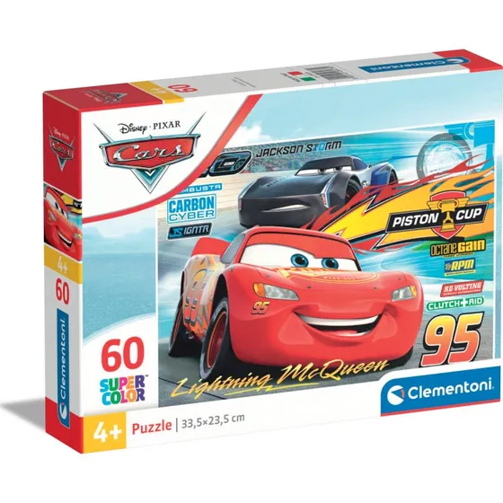 Clementoni Disney Cars 3 - Gulvspuslespil 60 brikker