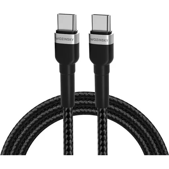 Wozinsky WNBCC2 USB-C til USB-C Kabel, 65W PD, 2 m, Sort