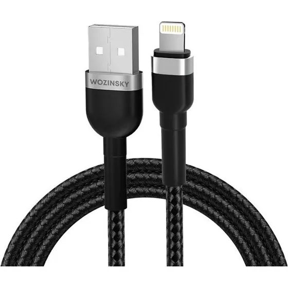 Wozinsky WNBAL2 USB-A til Lightning Kabel, 2.4A, 2m, Sort