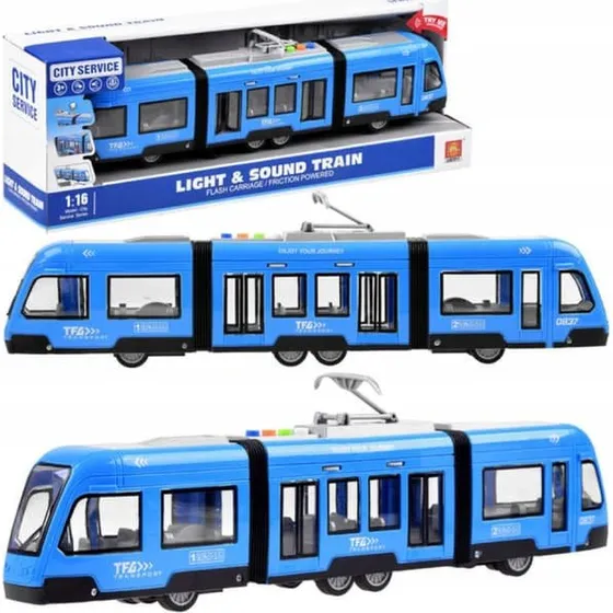 Blå Sporvogn 930B med lys og lyd