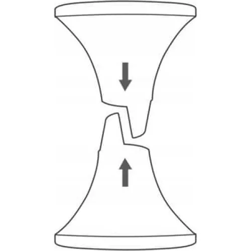 Timeglas skammel i poleret orange plastik