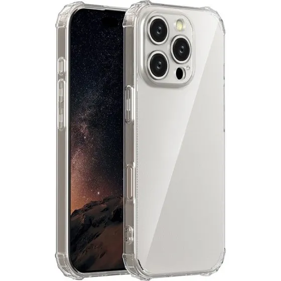 Anti-Shock 1,5 mm etui til iPhone 16 Plus - Transparent