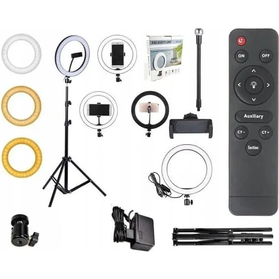LED Ringlampe 30W 30cm med 220cm Stativ og Fjernbetjening