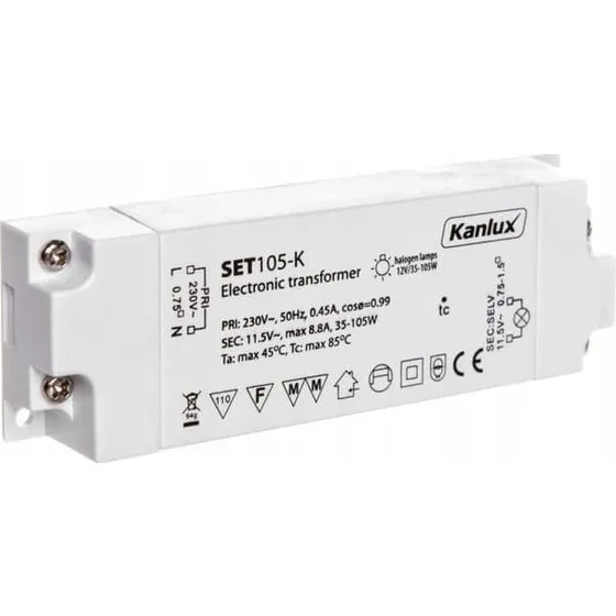 Kanlux Elektronisk transformer til halogenlamper 105W