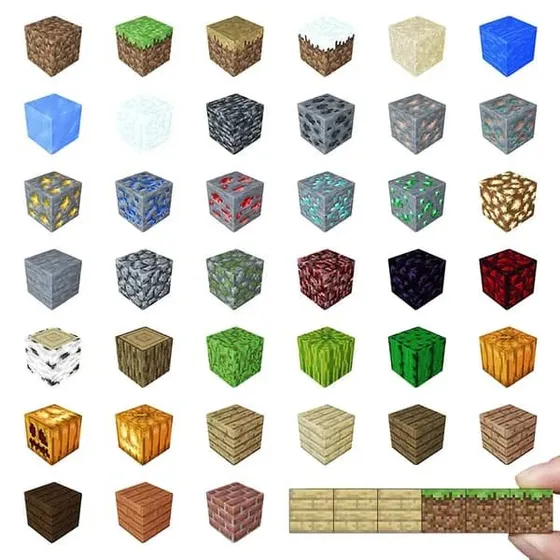 Minecraft Magnetiske Klodser - 200 stk. med 8 stærke magneter