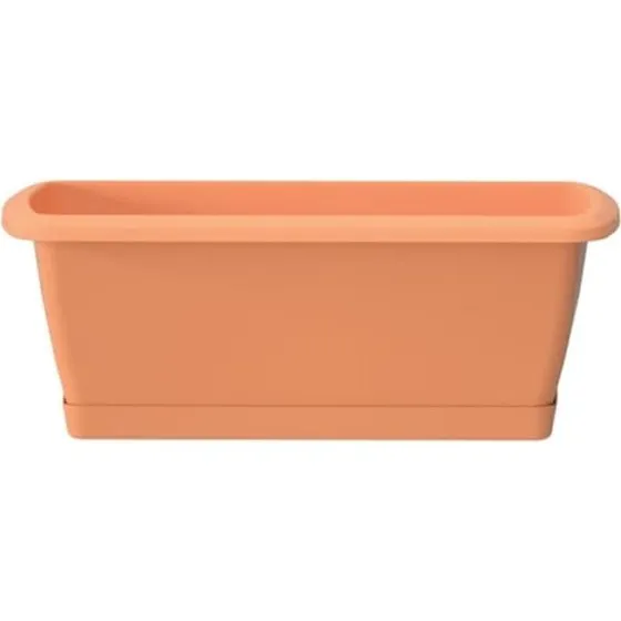 Espana Balkonkasse Terrakotta 49x15 cm med underkop