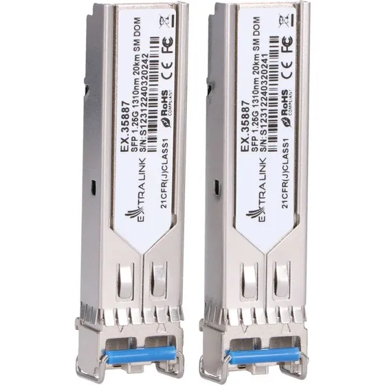 Extralink SFP Transceiver Modul 1,25Gbps LC 1310nm 20km (2 stk)