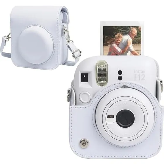 Fujifilm Instax Mini 12 Etui - Hvid øko-læder