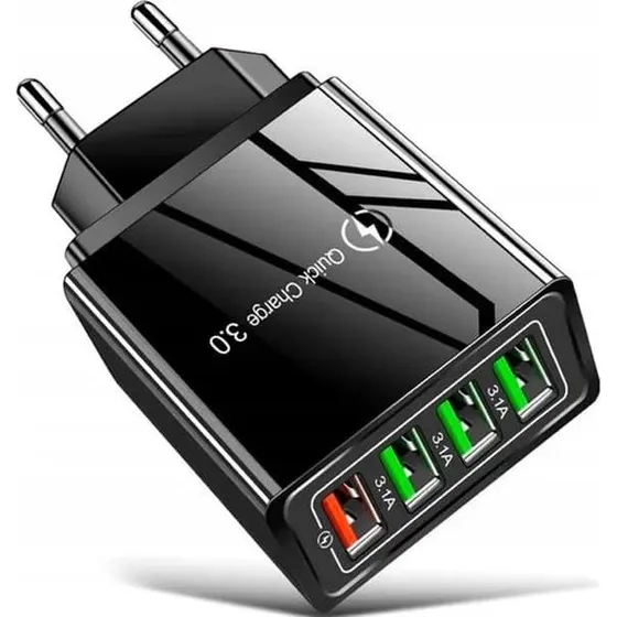 Turbo Power Universal USB Hurtigoplader 3.0 - Sort