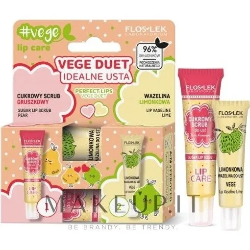 Floslek Vege Perfect Lip Care Gaveæske (Scrub 14g + Vaseline 10g)