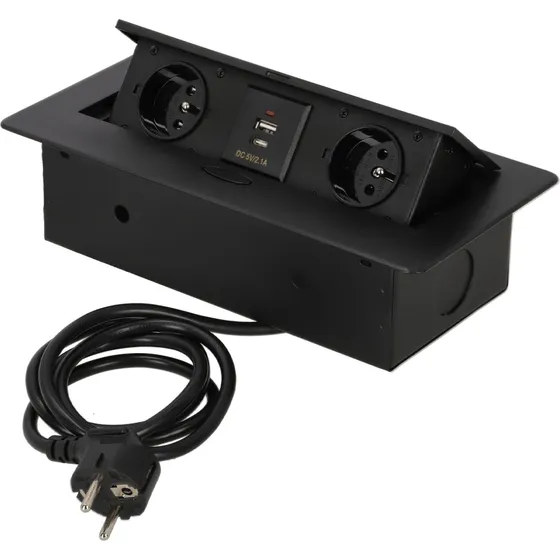 KOTARBAU® Indbygnings Kombibox 2x230V + USB A+C