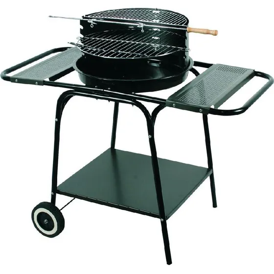 Master Grill MG906 Rund Kulgrill med hjul og 2 hylder, Sort