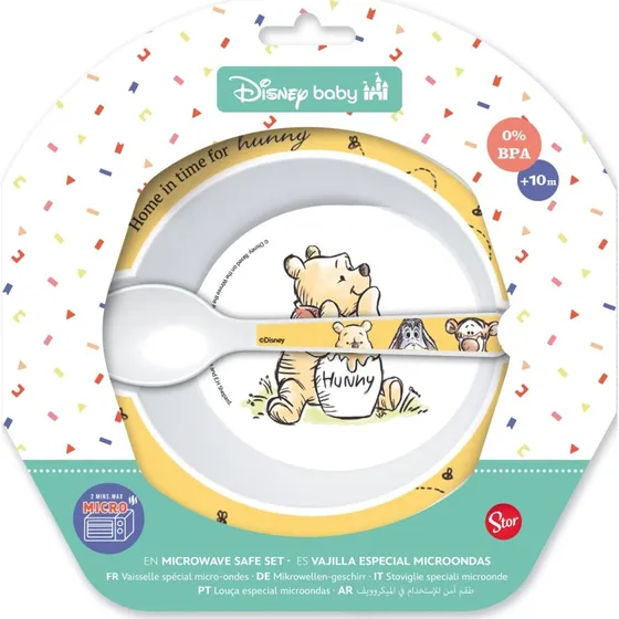 Baby 2-pak Skål og Ske – Peter Plys (Euromic)