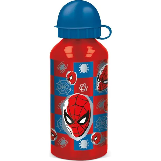 Spiderman alu drikkedunk 400 ml – træk-op tud