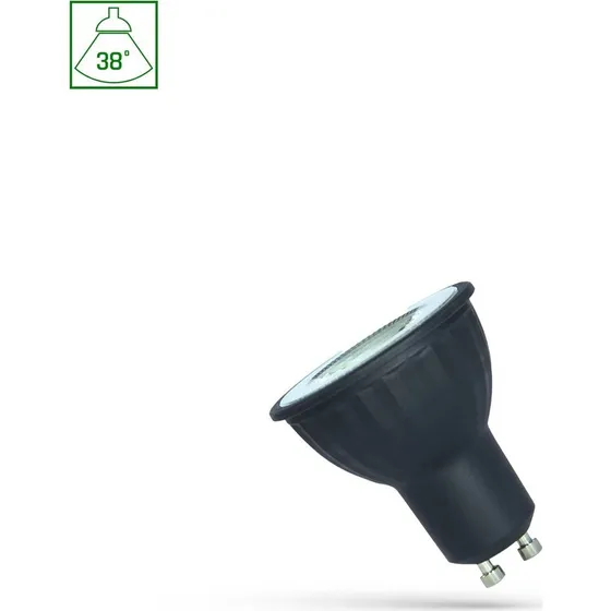 Spectrum LED GU10 6W Spotlight - Sort, Neutral Hvid 480lm