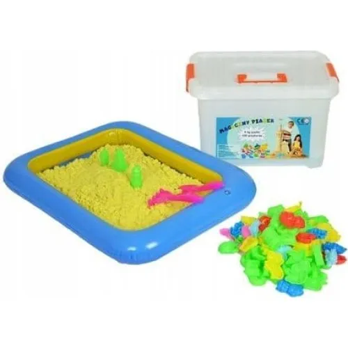 Kinetisk Sand 3 kg med Sandkasse og 6 Forme