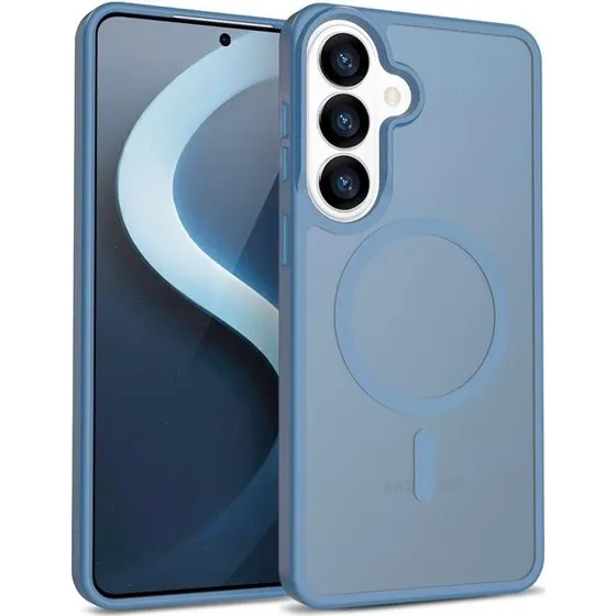 CRONG Hybrid Matte Magnetic MagSafe Case til Samsung Galaxy S26 (Blå)