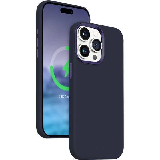 Crong Color Cover LUX Magnetic til iPhone 15 Pro - Navy Blue