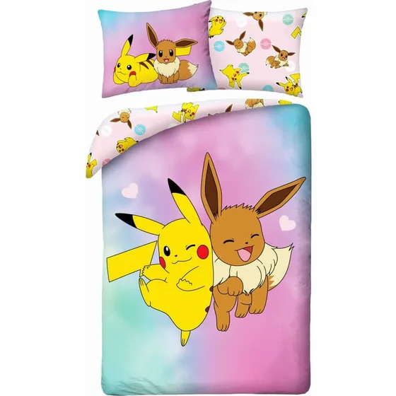Pokemon Pikachu Sengetøjssæt 140x200 Mikrofiber