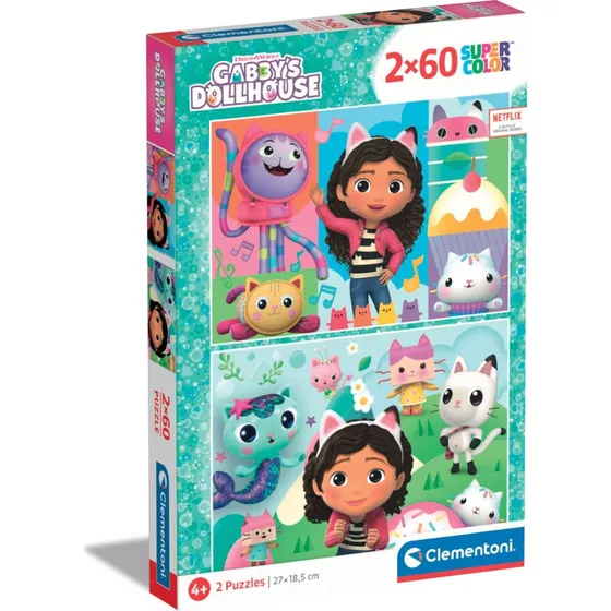 Clementoni Gabby's Dollhouse – 2 x 60 brikker