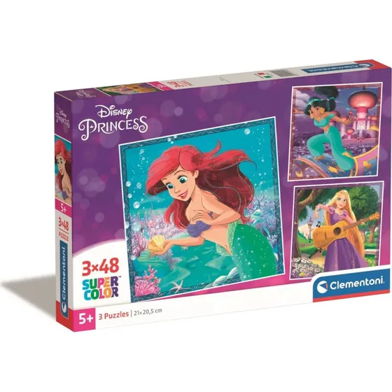 Clementoni Disney Princess 3-i-1 puslespil 3x48 brikker