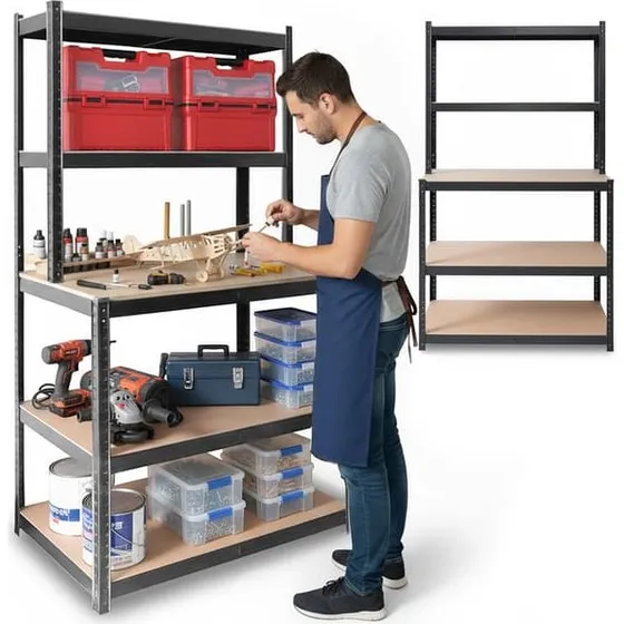Humberg HR-855 Metalhylde Arbejdsbænk 180 x 100 x 60 cm Sort