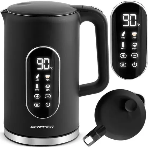 Berdsen BD-712 Elkedel 1,7l - Sort og Sølv