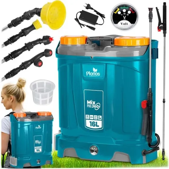 Plonos PL-604 Batteridrevet Sprøjte med Mixer, 16L