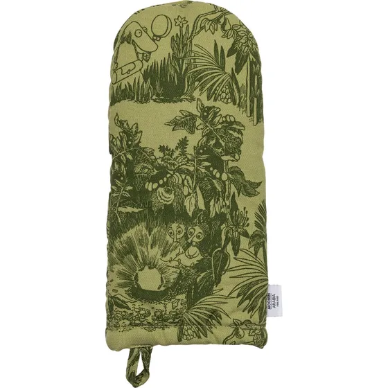 Arabia Moomin Mystikkens Skov grillhandske, grøn, 34 cm